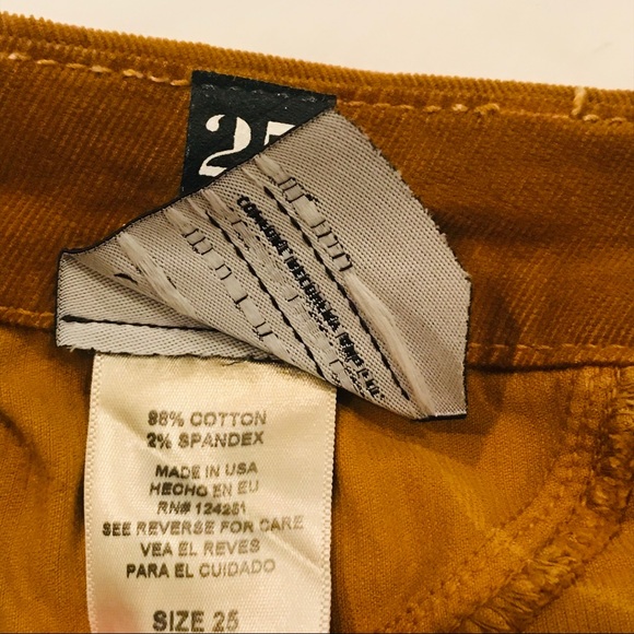 Design Lab | Woman’s Spring St Skinny Mustard Ombré Corduroys Size 25 - Picture 14 of 15